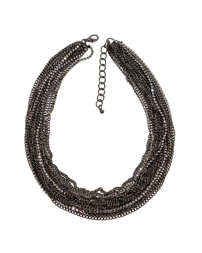 Zephyra Necklace displayed on white background – Dauplaise Jewelry