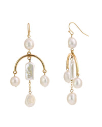Dauplaise Jewelry - Mobile Pearl Statement Earrings