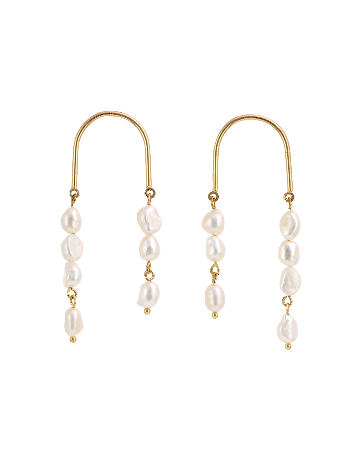 Dauplaise Jewelry - Arch Pearl Statement Earrings