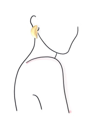 Gold earring on a white background