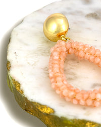 Pink Luster Loops Teardrop Earrings