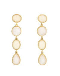 Natural Ethereal Glow Drop Earrings displayed on white background – Dauplaise Jewelry