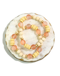 Harmony Glow Neutral Beaded Bracelet