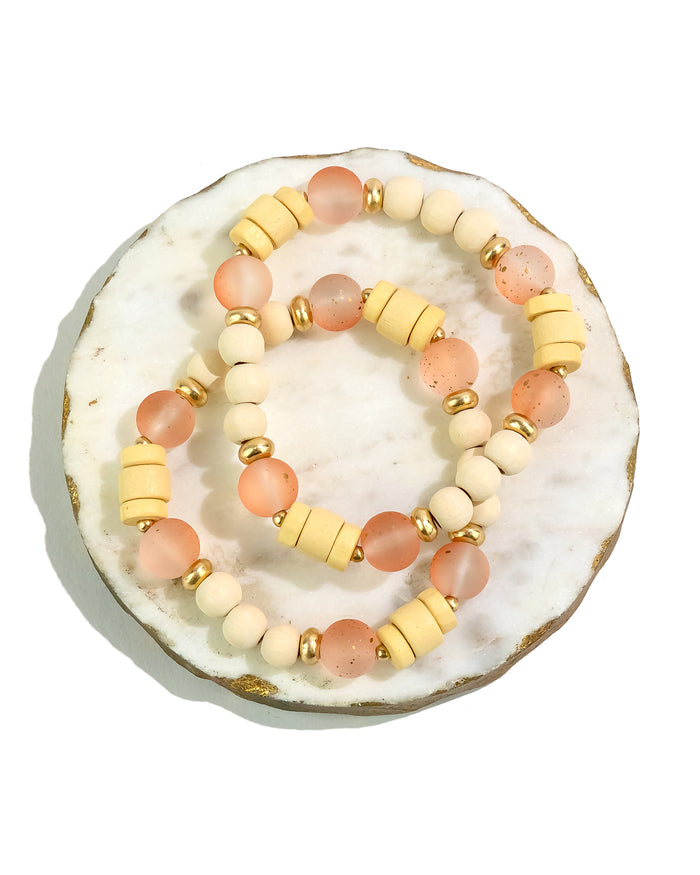 Harmony Glow Neutral Beaded Bracelet