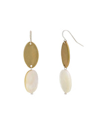 Radiant Fusion Double-Drop Earrings displayed on white background – Dauplaise Jewelry