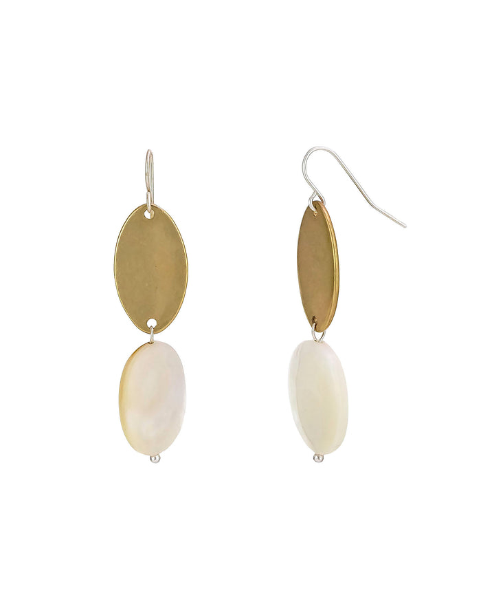 Radiant Fusion Double-Drop Earrings displayed on white background – Dauplaise Jewelry