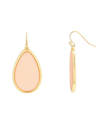 Coral Reef Elegance Teardrop Earrings displayed on white background – Dauplaise Jewelry