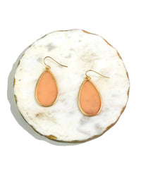 Coral Reef Elegance Teardrop Earrings