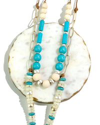Boho Turquoise Teardrop Harmony Necklace
