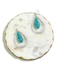 Tranquil Turquoise Teardrop Elegance Earrings