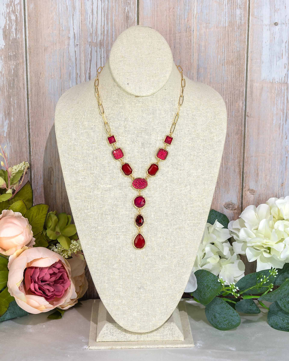 Ruby Radiance Y-Necklace