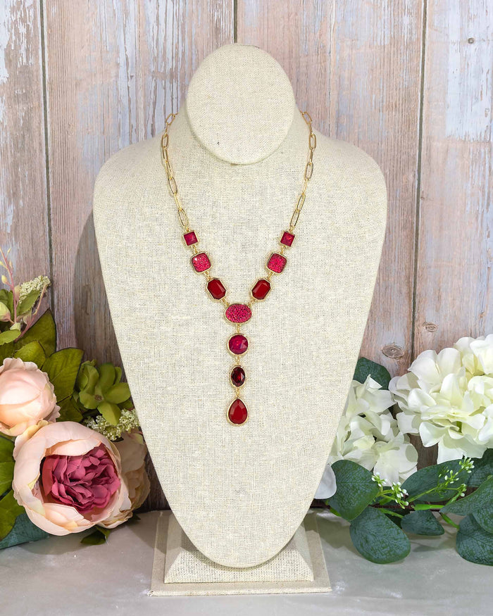 Ruby Radiance Y-Necklace