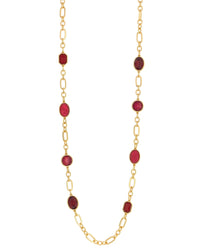 Eternal Crimson Cascade displayed on white background – Dauplaise Jewelry