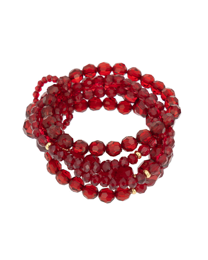 Scarlet Radiance Bracelet displayed on white background – Dauplaise Jewelry