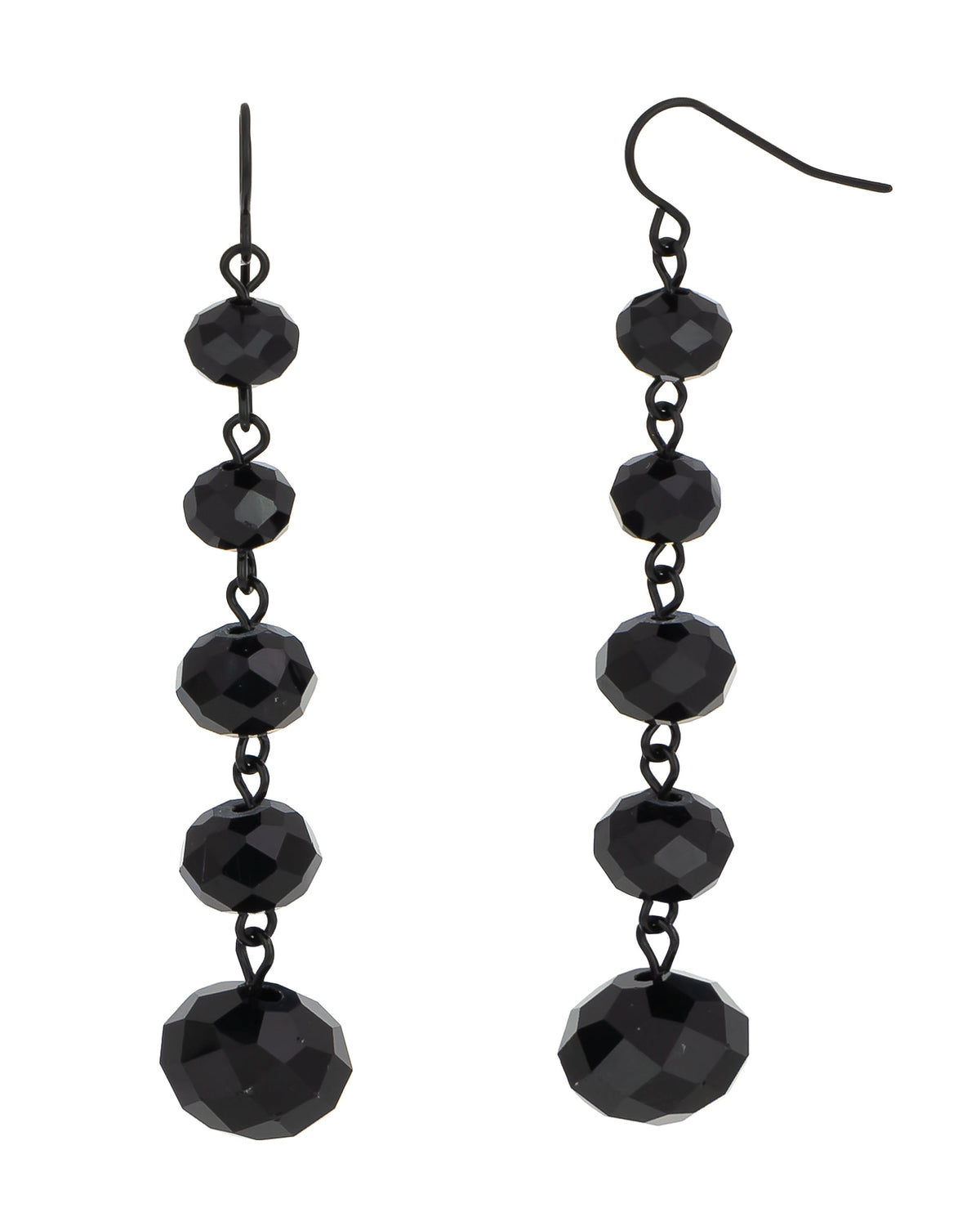 Hematite Elegance Drops displayed on white background – Dauplaise Jewelry