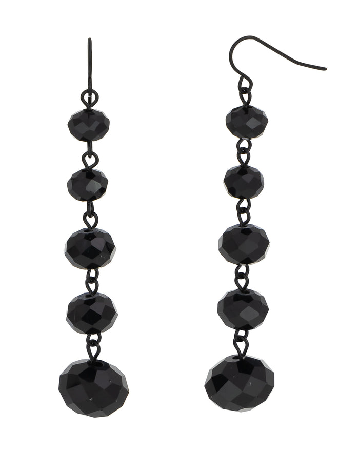 Hematite Elegance Drops displayed on white background – Dauplaise Jewelry