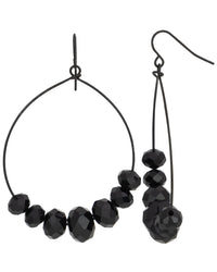 Midnight Cascade Hoops displayed on white background – Dauplaise Jewelry