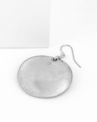 Silver-Tone Casual Metals Disc Drop Earrings