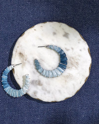Ombre Blue Hoop Earrings