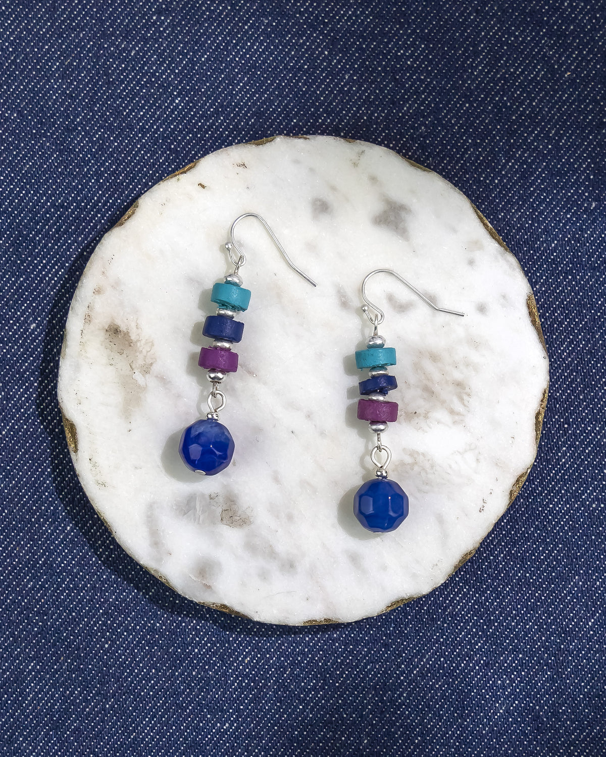 Multicolor Beaded Drop Earrings