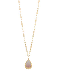 Ombre Glitter Teardrop Pendant Necklace displayed on white background – Dauplaise Jewelry
