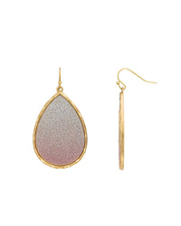 Ombre Glitter Teardrop Earrings displayed on white background – Dauplaise Jewelry