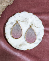 Ombre Glitter Teardrop Earrings