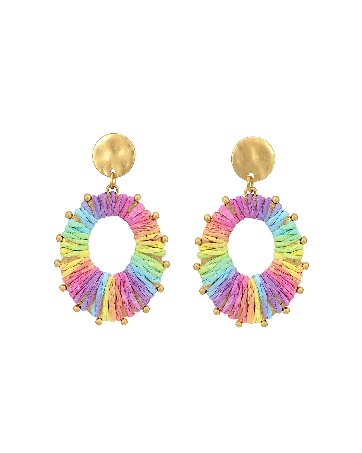 Multi-Radiance Drop Earrings displayed on white background – Dauplaise Jewelry