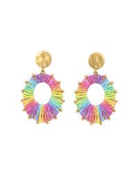 Multi-Radiance Drop Earrings displayed on white background – Dauplaise Jewelry