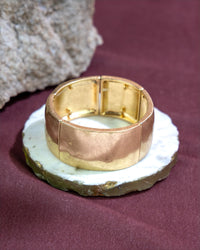 Gold-Tone Textured Stretch Bracelet