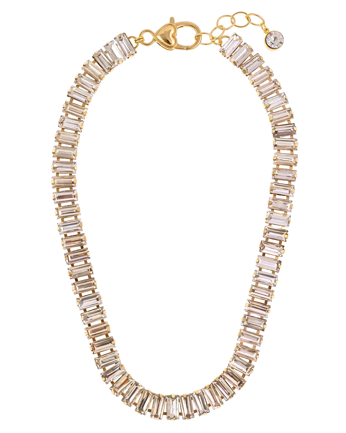 Crystal Necklace displayed on white background – Dauplaise Jewelry
