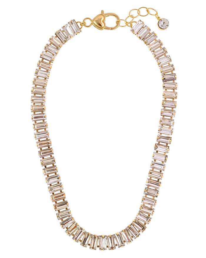 Crystal Necklace displayed on white background – Dauplaise Jewelry