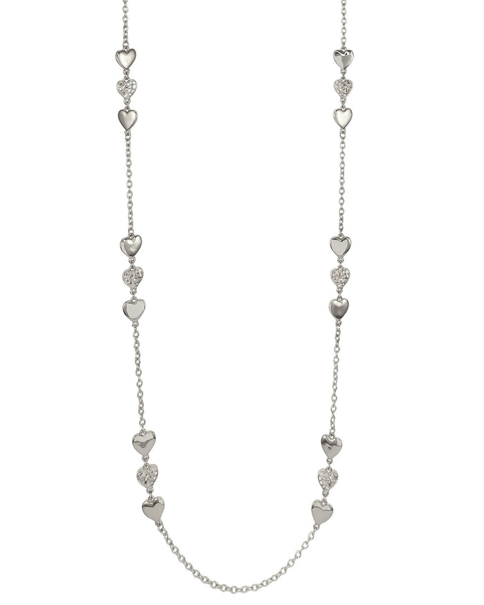 'Marry Me' Triple Heart Necklace displayed on white background – Dauplaise Jewelry