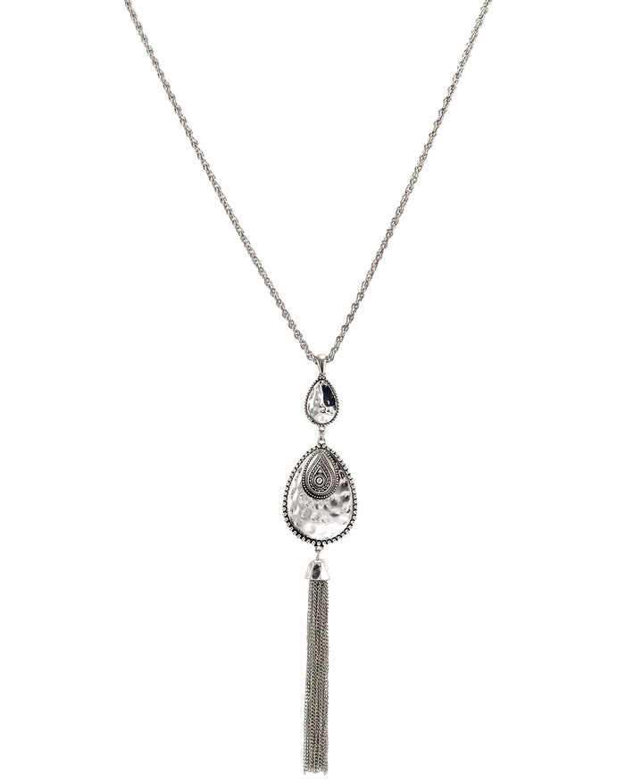 The Silver Tassel displayed on white background – Dauplaise Jewelry