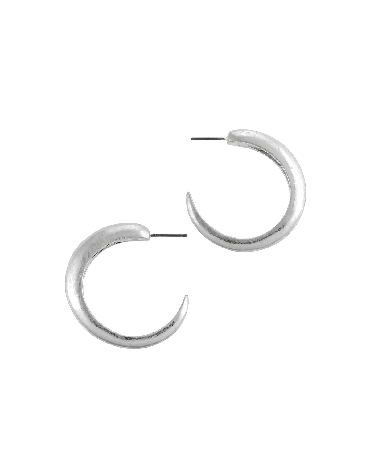 Zoe S. Hoop displayed on white background – Dauplaise Jewelry