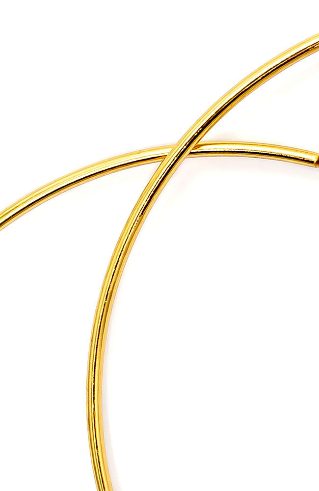 Dauplaise Jewelry - Gold Oversized Hoop Earrings