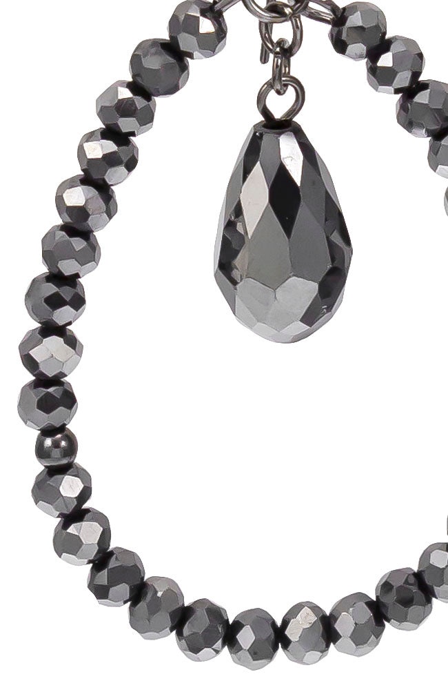 Dauplaise Jewelry - Hematite Pear Earrings