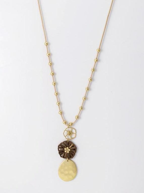 Dauplaise Jewelry - Triple Floral Pendant Necklace