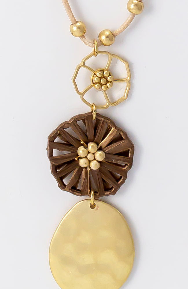 Dauplaise Jewelry - Triple Floral Pendant Necklace