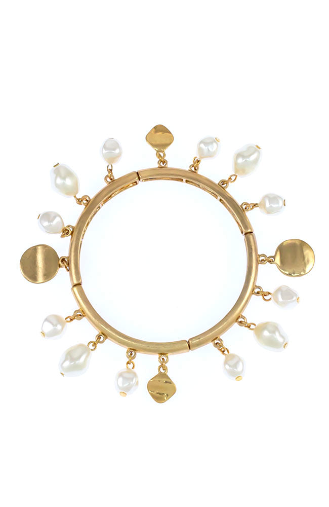 Dauplaise Jewelry - Pearl Charm Bracelet