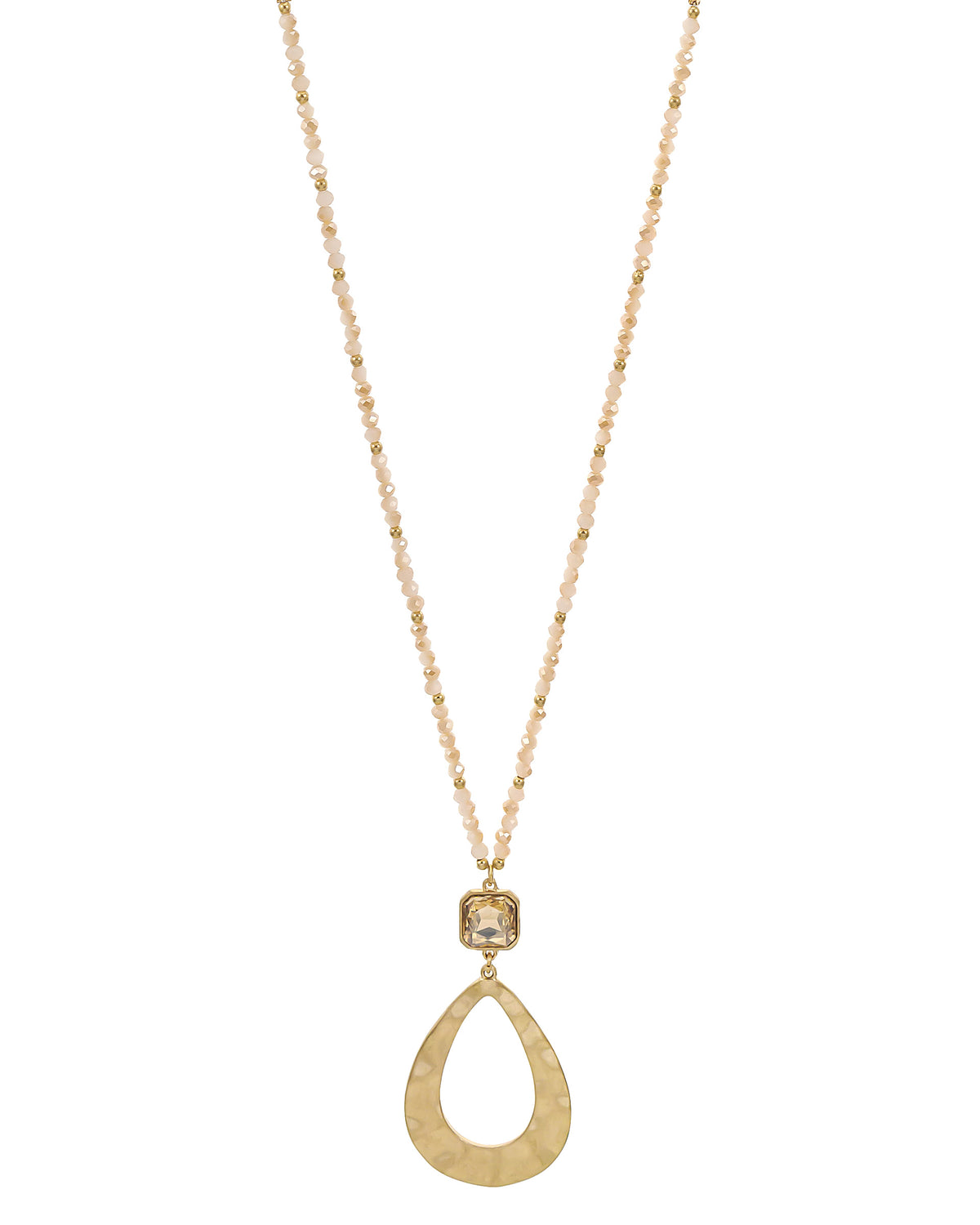 Gold Pendant Necklace displayed on white background – Dauplaise Jewelry