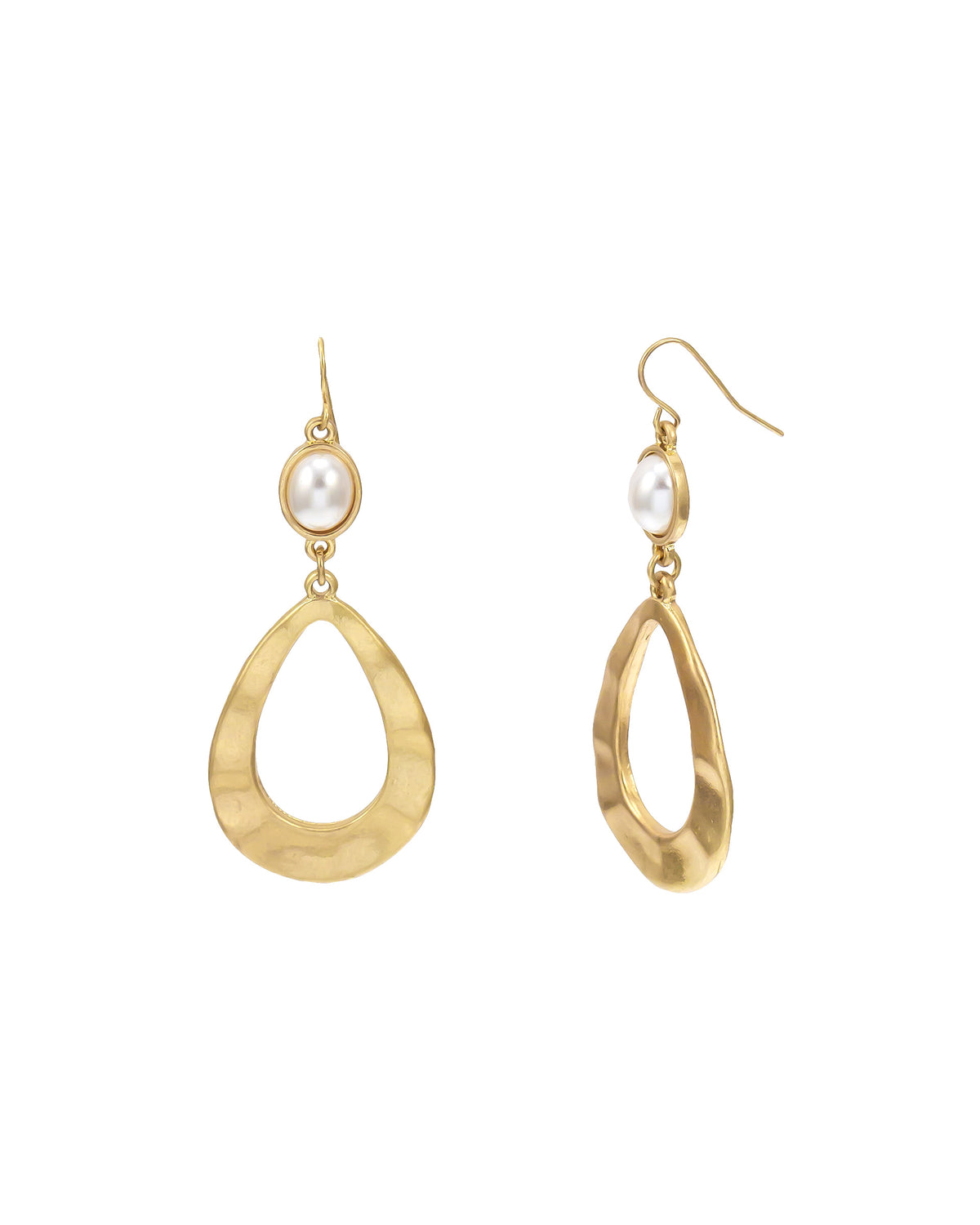 Pearl Drop Earring displayed on white background – Dauplaise Jewelry