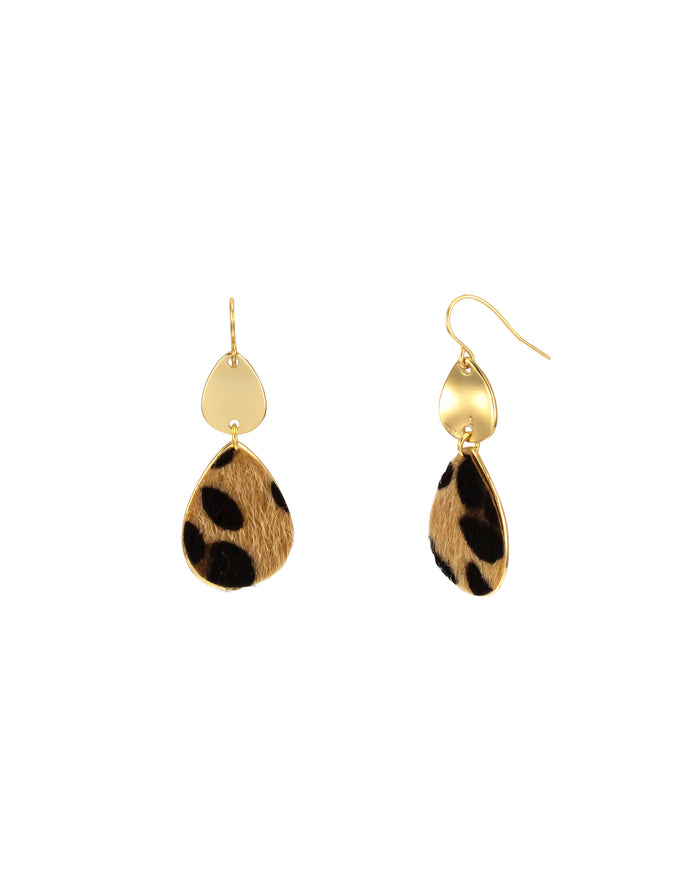 Dauplaise Jewelry - Animal Double Teardrop Earrings