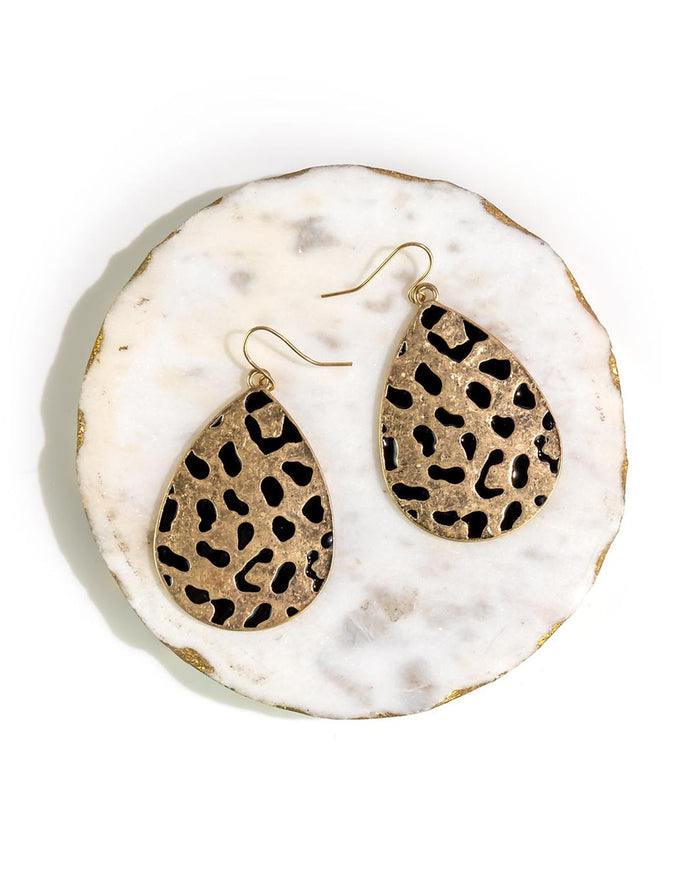 Dauplaise Jewelry - Animal Pear Shape Earrings