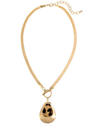 Purr Teardrop Necklace displayed on white background – Dauplaise Jewelry