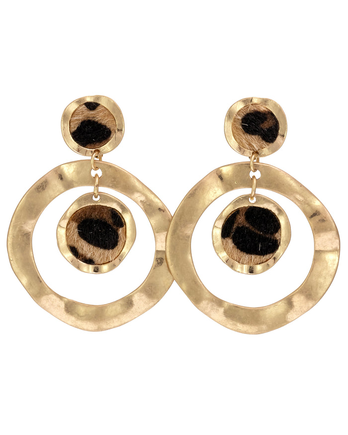 Dauplaise Jewelry - Leopard Loop Loop Earrings