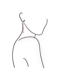 Pink embellishment earrings on a white background
