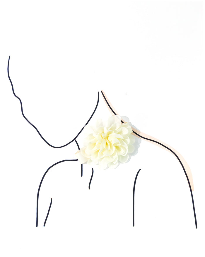 Sydney's Cream Chiffon Flower Choker