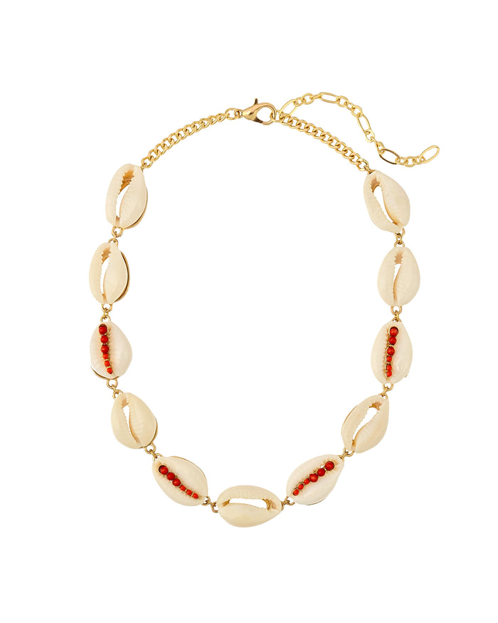 Dauplaise Jewelry - Coral & Shells Necklace