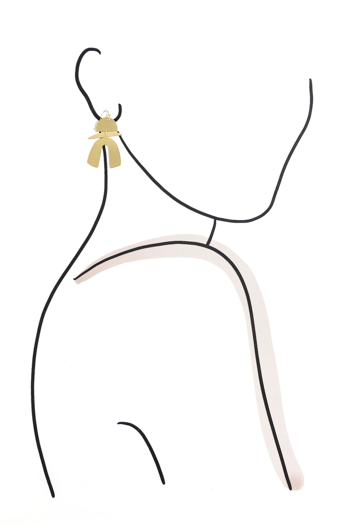 Dauplaise Jewelry - Dazzling Gold-tone Drop Earrings